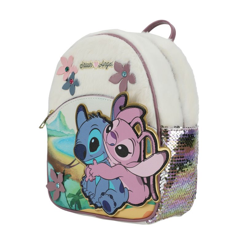 Disney Stitch Loves Angel 10.5" Mini Backpack, 4 of 7