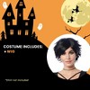 Costume Culture by Franco LLC Spiky Short Black Adult Costume Wig - 4 of 4