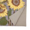 Saro Lifestyle Embroidered Sunflower Table Runner, 16"x72", Grey - 2 of 3