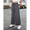 Coolmee Womens Wide Leg Sweatpants High Waisted Baggy Lounge Pants Drawstring Athletic Joggers with Pockets - 4 of 4