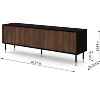 Homlando Woody IV TV Stand 4D Black/Catania Oak - Made in EU Furniture - Stylish Modern TV Stand with Geometric Accents, Functional Design - 3 of 4