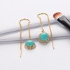 Chain Threader Dangle Earrings for Women Gemstone Sterling Silver Ginger Lyne Collection - 4 of 4