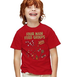 Boys' Short Sleeve Elf Buddy the Elf Four Food Groups T-Shirt - 1 of 4