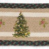 Earth Rugs Handcrafted Jute Oval Stair Mat – 27"x8.25" Christmas Joy Tree Pattern - 2 of 3