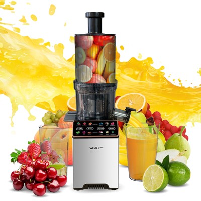 WHALL® Cold Press Juicer Machine with Touchscreen, Slow Masticating Machines with 3" Extra Large Feed Chute, Reverse Function, Soft & Hard Models
