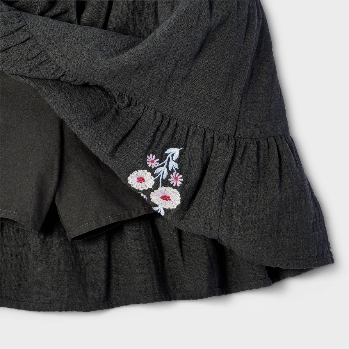 Girls' Floral Embroidered Gauze Skort - Cat & Jack™ - thumbnail 4