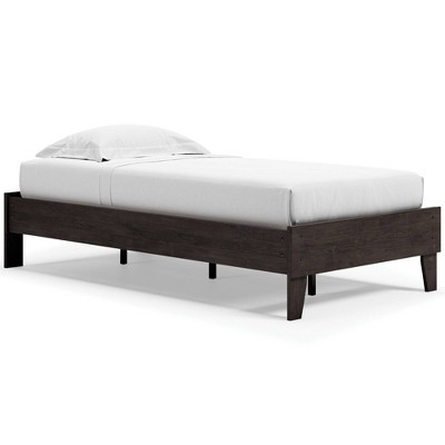 Twin Piperton Platform Bed Black - Signature Design by Ashley