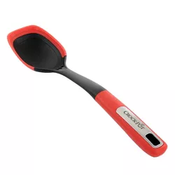 Crock Pot Nylon Multi-Use Solid Spoon with Silicone Edge in Black