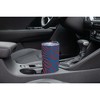Elanze Designs 20 oz Stainless Steel On the Go Insulated Travel Tumbler With Push Top Lid, Berry Red Zebra Print Blue - 3 of 4