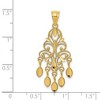 Black Bow Jewelry 14k Yellow Gold Chandelier Pendant, 15mm (9/16 inch) - 3 of 4