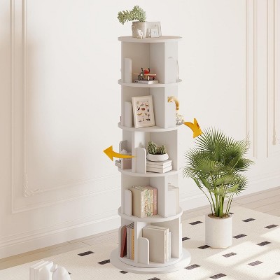 Aoxun 360° Rotating Bookcase for Bedroom, Living Room, Study Room