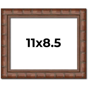 PosterPalooza | 11x8.5 Modern Bamboo Picture Frame, UV Acrylic, 5 Finishes - 1 of 4