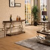 Rectangular Coffee Table With Marble Paper Top, Birch Middle Shelf, Metal Legs Modern Sleek Cocktail Table,abstract,brown,52in,4.3ft - 3 of 4