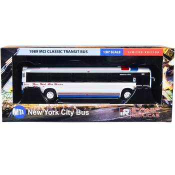 1989 MCI Classic Transit Bus New York Bus Service "Manhattan Express" "MTA NYC Bus" Series 1/87 Diecast Model by Iconic Replicas