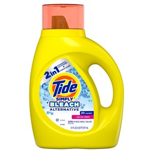 Tide Simply+ Bleach Alternative Liquid Laundry Detergent, Line Dry Fresh, 20 Loads, 31 fl oz - 1 of 4