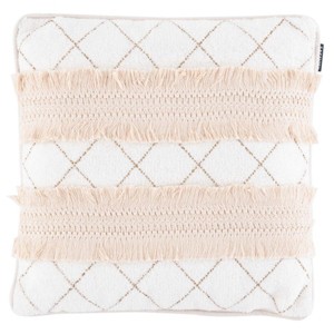 Braxton Pillow - Cream - 16"X16" - Safavieh - 1 of 4