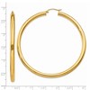 Black Bow Jewelry 4mm x 65mm 14k Yellow Gold Classic Round Hoop Earrings - 4 of 4