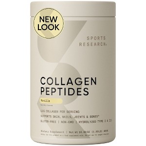 Sports Research Collagen Peptides, Vanilla , 1.06 lb (480 g) - 1 of 4