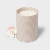 14oz Ceramic Ribbed Jar Candle Fresh Linen and Sea Salt - Threshold™ - 3 of 4