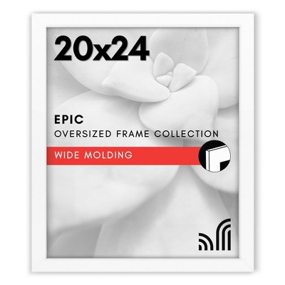 Americanflat Poster Frame in White with Polished Plexiglass - Horizontal and Vertical Formats - Wall Mounted - 20" x 24"