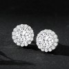 Ross-Simons 3.60 ct. t.w. CZ Halo Stud Earrings in Sterling Silver - 3 of 4