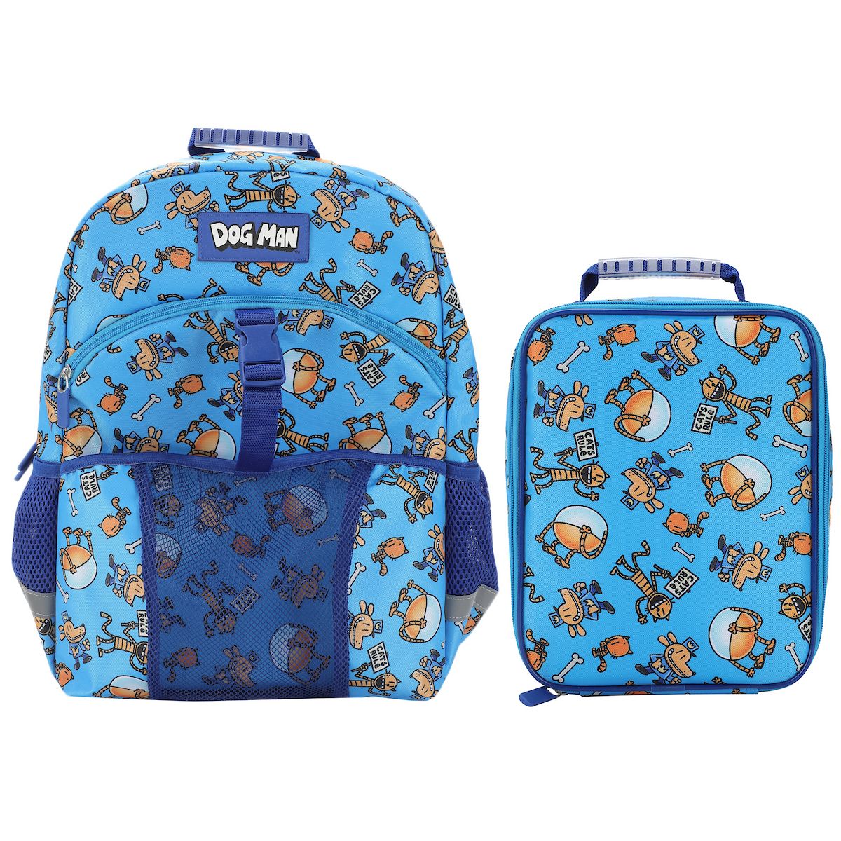 Dog Man 2-Piece 16" Youth Premium Backpack & Lunch Kit Set For School Boys and Girls - thumbnail 7