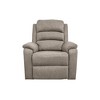 Burlap Fabric Recliner Motion Chair with Padded Headrest, Cushion Back, and Plush Seat for Living Room - 3 of 4