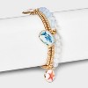 Sealife Charm Bracelet 3pc - Universal Thread™ Gold/Blue: Stretch Band, Recycled Zinc, 2.5" Length - 2 of 4