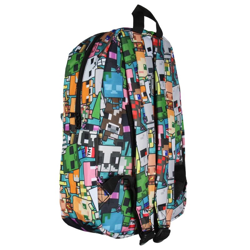 Minecraft Backpack Multi Character Chibi Video Game School Travel Laptop Backpack Multicoloured, 3 of 5