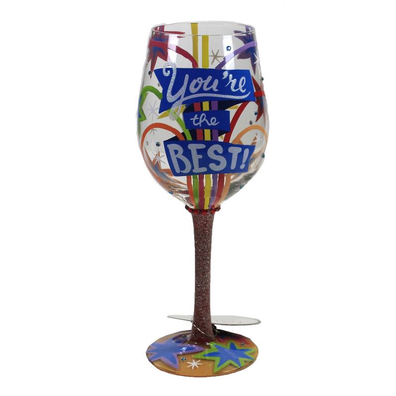 9.0 Inch You're The Best Lolita Love My Wine Wine Glasses, 1 of 4