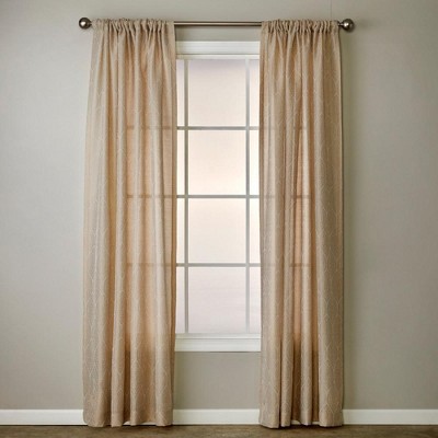 SKL Home By Saturday Knight Ltd Leaf Damask Window Curtain Panel - Natural