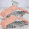 30-Pack Pants Hangers, 16.7-Inch Long Velvet Hangers with Adjustable Clips,  Heavy-Duty, Non-Slip Skirt Hangers, Velvet Pants Hangers - 4 of 4
