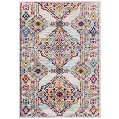 Modway Entourage Khalida Distressed Vintage Floral Lattice 5x8 Area Rug