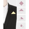 Elerevyo Men Foldable Satin Shiny Solid Color Pocket Squares - 3 of 4