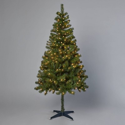 6' Pre-Lit Alberta Spruce Artificial Christmas Tree Clear Lights - Wondershop™