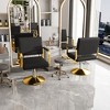 KWPZQEB Hydraulic Salon Chair, 360¡ã Swivel Barber Stylist Chair with Pump, Barber Salon Chair, Non-Tilting Hairdressing Chair for Hair Salons, Black - 3 of 4