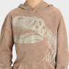 Boys' Jurassic World Pullover Sweatshirt Hoodie - Brown - 2 of 4