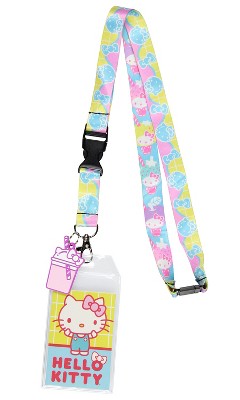 Surreal Entertainment Sanrio Hello Kitty And Keroppi Boba Tea Lanyards With Badge  Holders