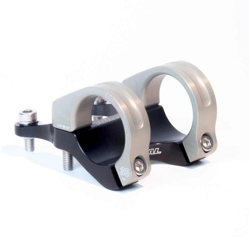 Renthal Integra 35 Stem Clamp: 35mm, L: 50mm, Steerer: Direct Mount, 0°,  Black/Gold