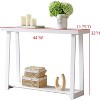 Kings Brand Emma Narrow Console Table with Shelf – Ideal for Entryway, Sofa, Hallway, Living Room, Office, Foyer, 44 Inch - 2 of 4