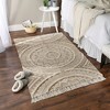 Design Imports Medallion Textured Fringe - Stone - 4 X 6 Ft - 4 of 4