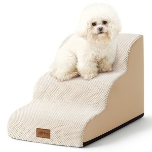 PetSafe Curved Dog Stairs – Foam Ramp for Small Pets, Non-Slip Ladder for Bed & Sofa with Waterproof Cover - 1 of 4