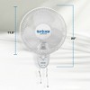 Hurricane Supreme 12” Portable Oscillating Wall Mount Fan, Space Saving, Powerful, Quiet 3 Speed Airflow, Adjustable Tilt for Home & Workshop, 2 Pack - 4 of 4