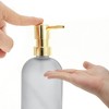 Unique Bargains Durable Cylinder Frosted Soap Dispenser 1 Pc - 3 of 4