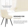 Kumasinova 18"H Chic PU Leather Dining Chairs Set of 2,High Density Foam Cushioned Kitchen Side Chairs with Sturdy Metal Legs,300lbs Capacity,Cream - 2 of 4
