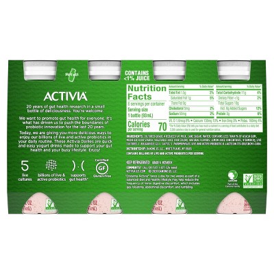 Activia Probiotic Dailies Strawberry Yogurt Drink - 8ct/3.1 fl oz Bottles_4