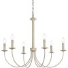 Elegant Lighting Brielle 6 lights pendant in weathered dove - 3 of 4