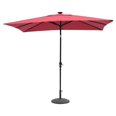 7.5' Round Outdoor Patio Market Umbrella Tan - Room Essentials&trade;: Fade-Resistant, Steel Frame, Push-Up Lift