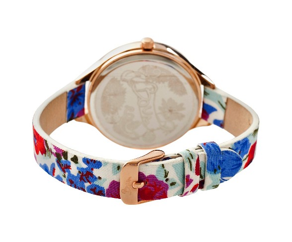 Women's Boum Bijou Watch with Floral Patterned Genuine Leather Strap