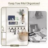 LunaLulinlk Key Holder for Wall Updated Mail Organizer Wall Mount with Drawer,Mail Holder Shelf and 6 Sturdy Hooks,Hanging Key Rack Hanger White - 3 of 4